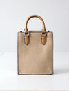 Coach pebble leather mini tote bag