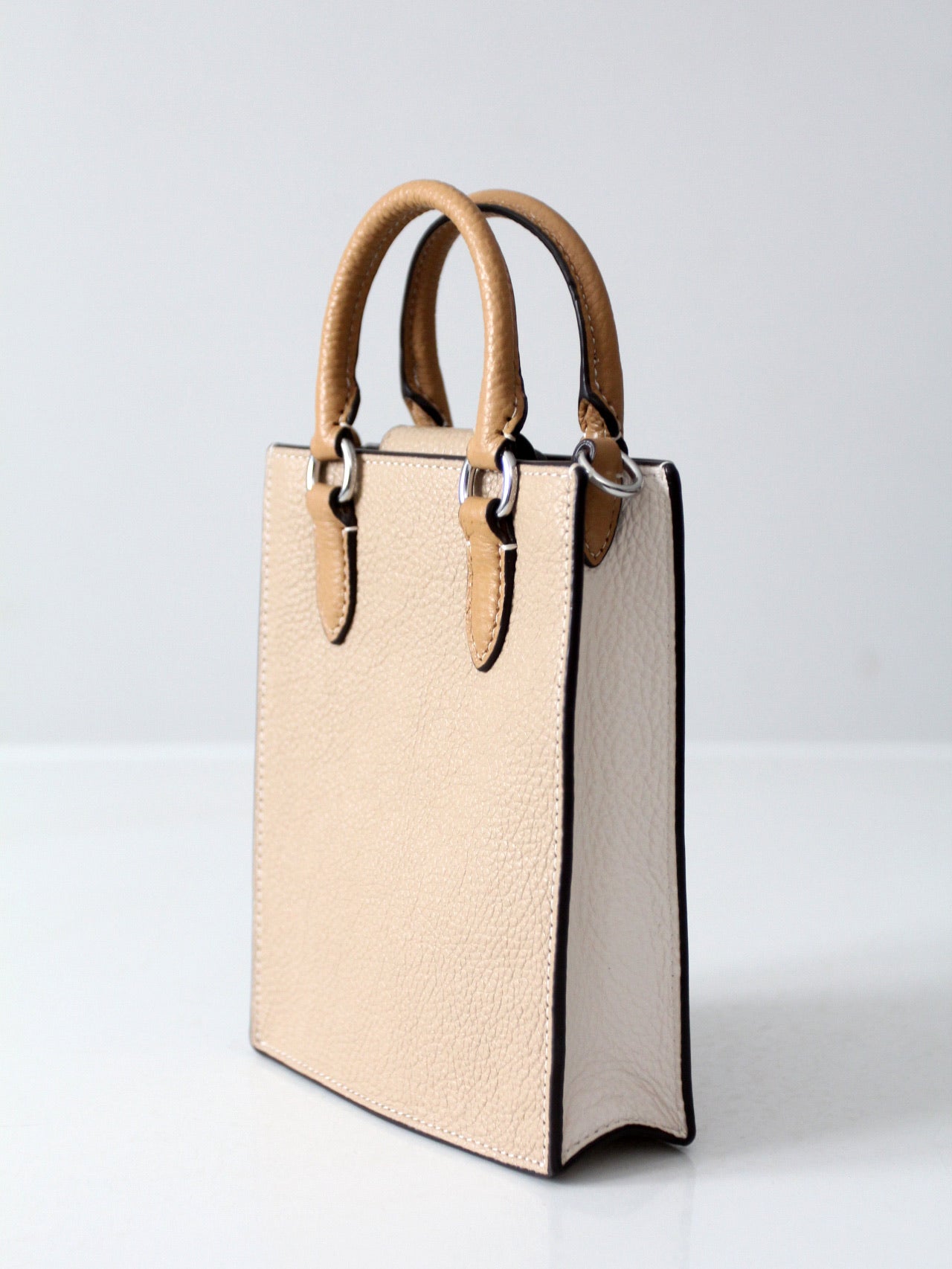 Coach pebble leather mini tote bag