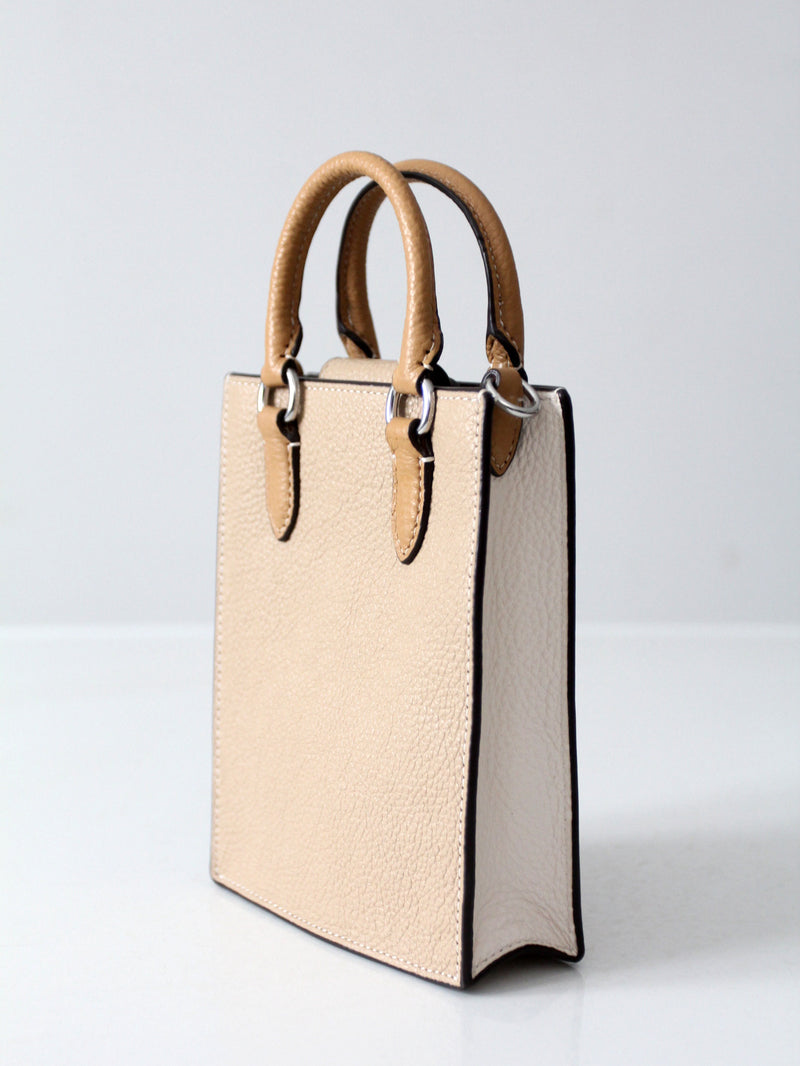Coach pebble leather mini tote bag