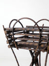 antique Adirondack twig planter