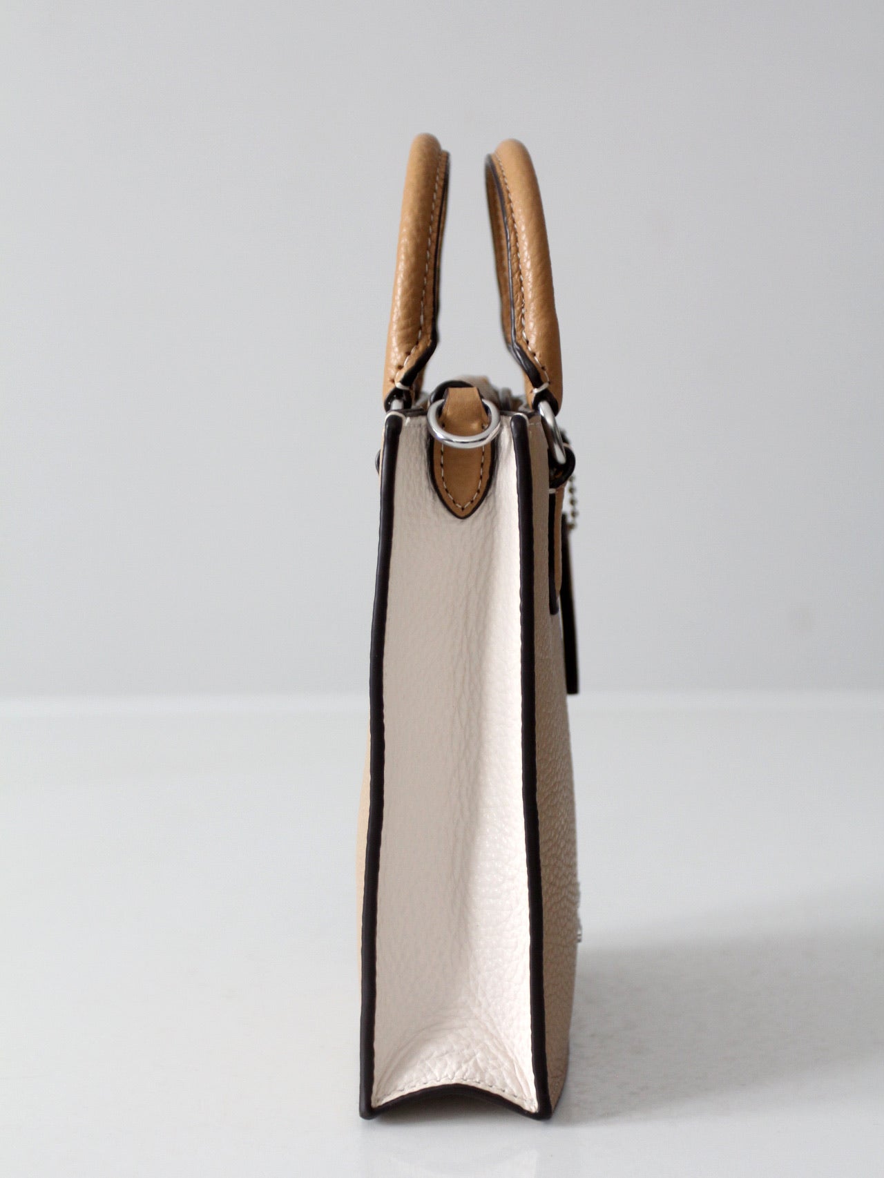 Coach pebble leather mini tote bag