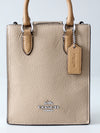 Coach pebble leather mini tote bag