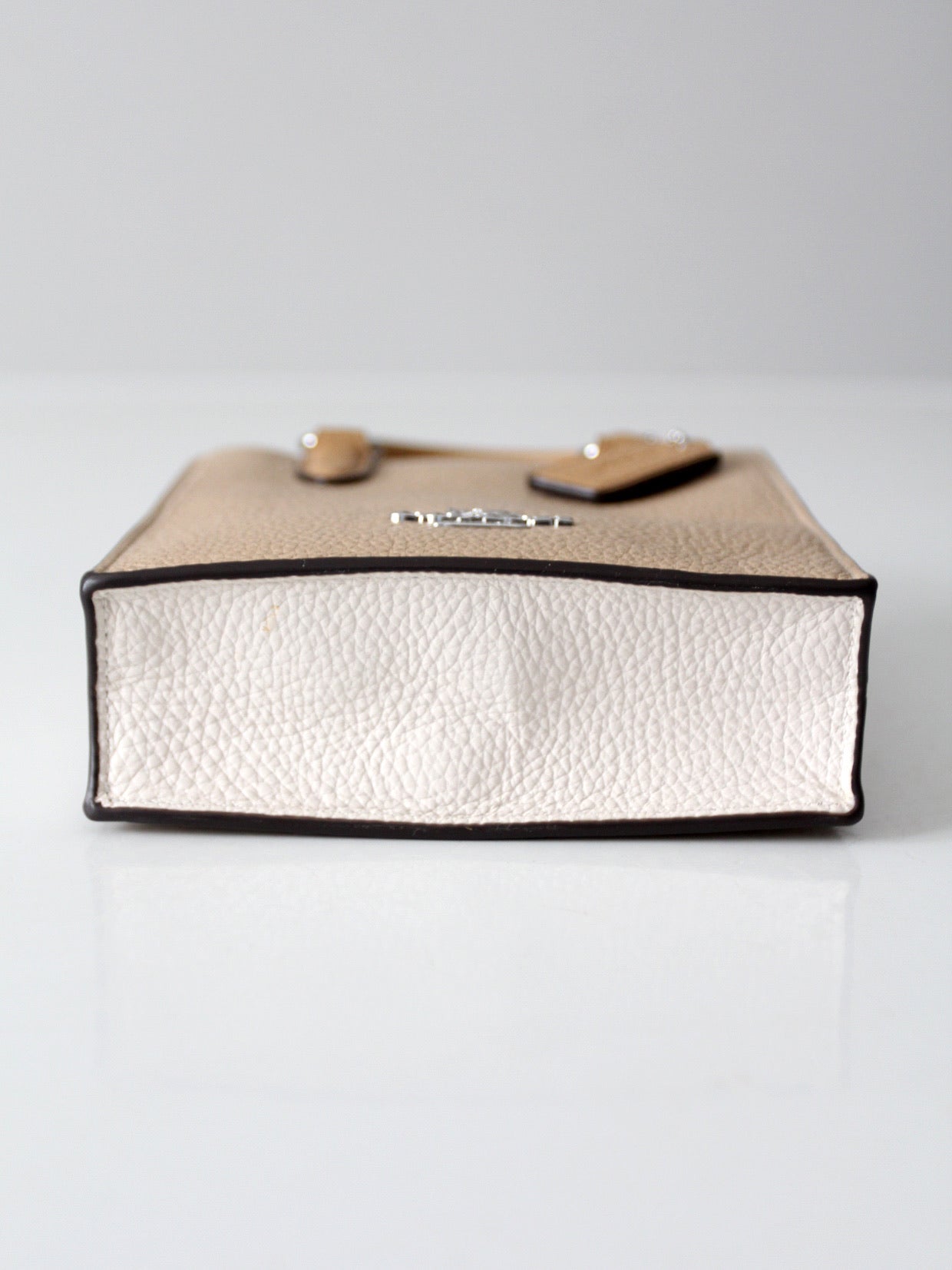 Coach pebble leather mini tote bag