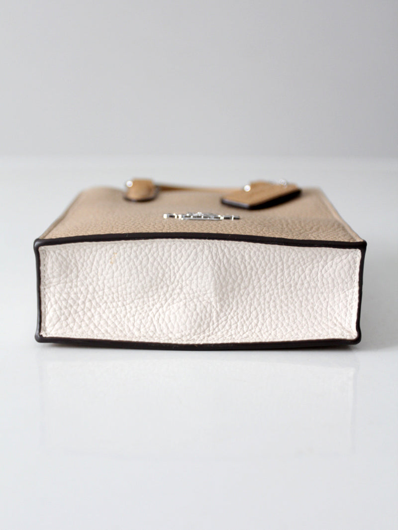 Coach pebble leather mini tote bag