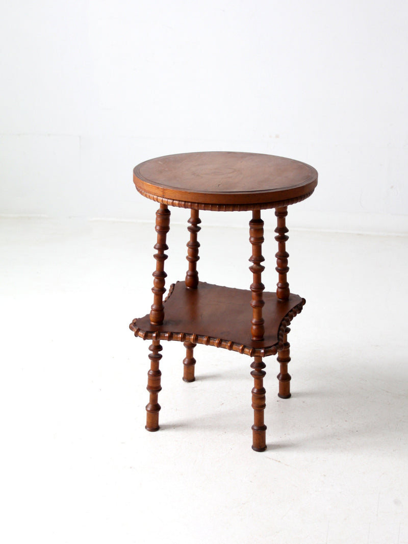 antique folk art spool table