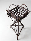 antique Adirondack twig planter