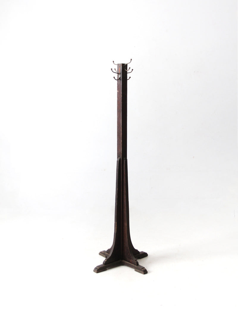 antique wooden coat rack