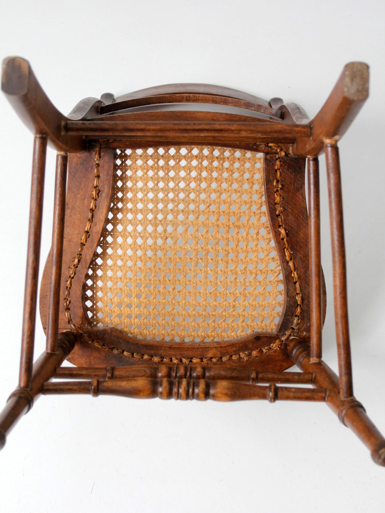 antique Victorian cottage cane seat chair