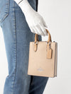 Coach pebble leather mini tote bag