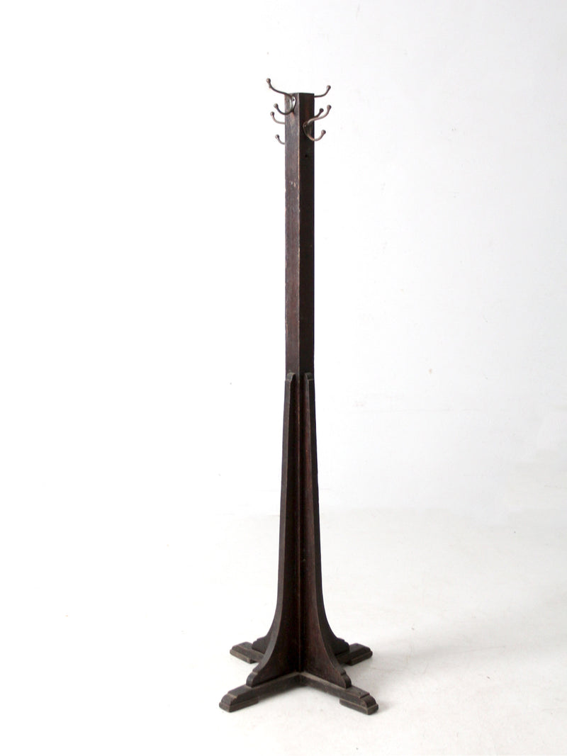 antique wooden coat rack