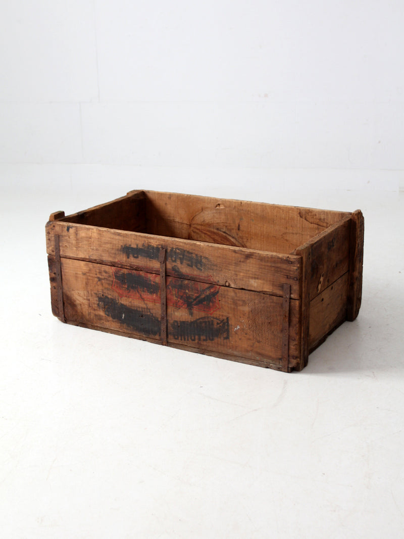 antique Reading Hardware Co wood crate