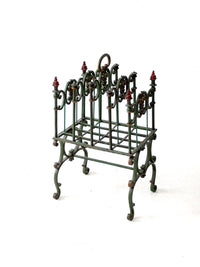 antique cast iron magazine rack