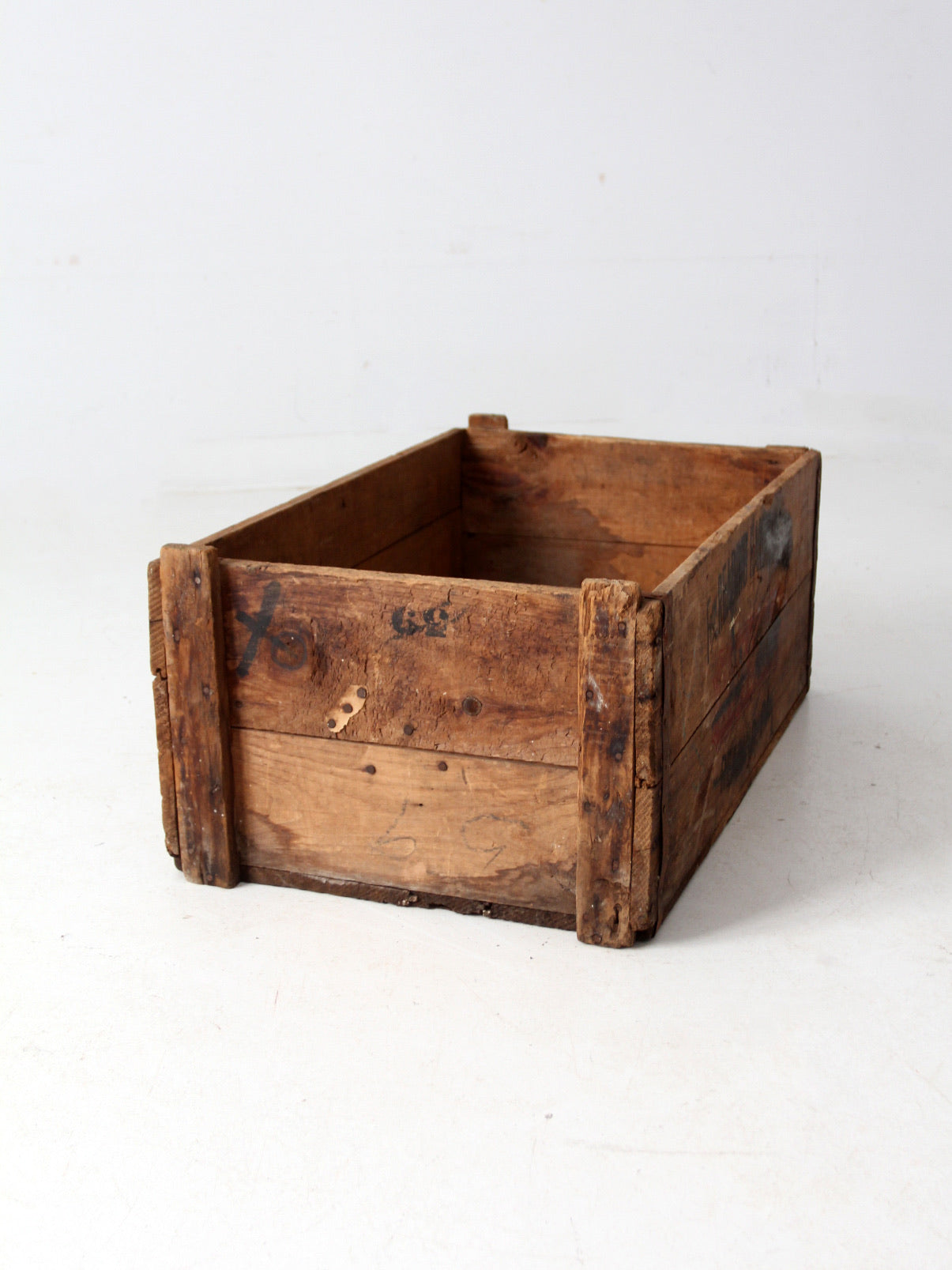 antique Reading Hardware Co wood crate