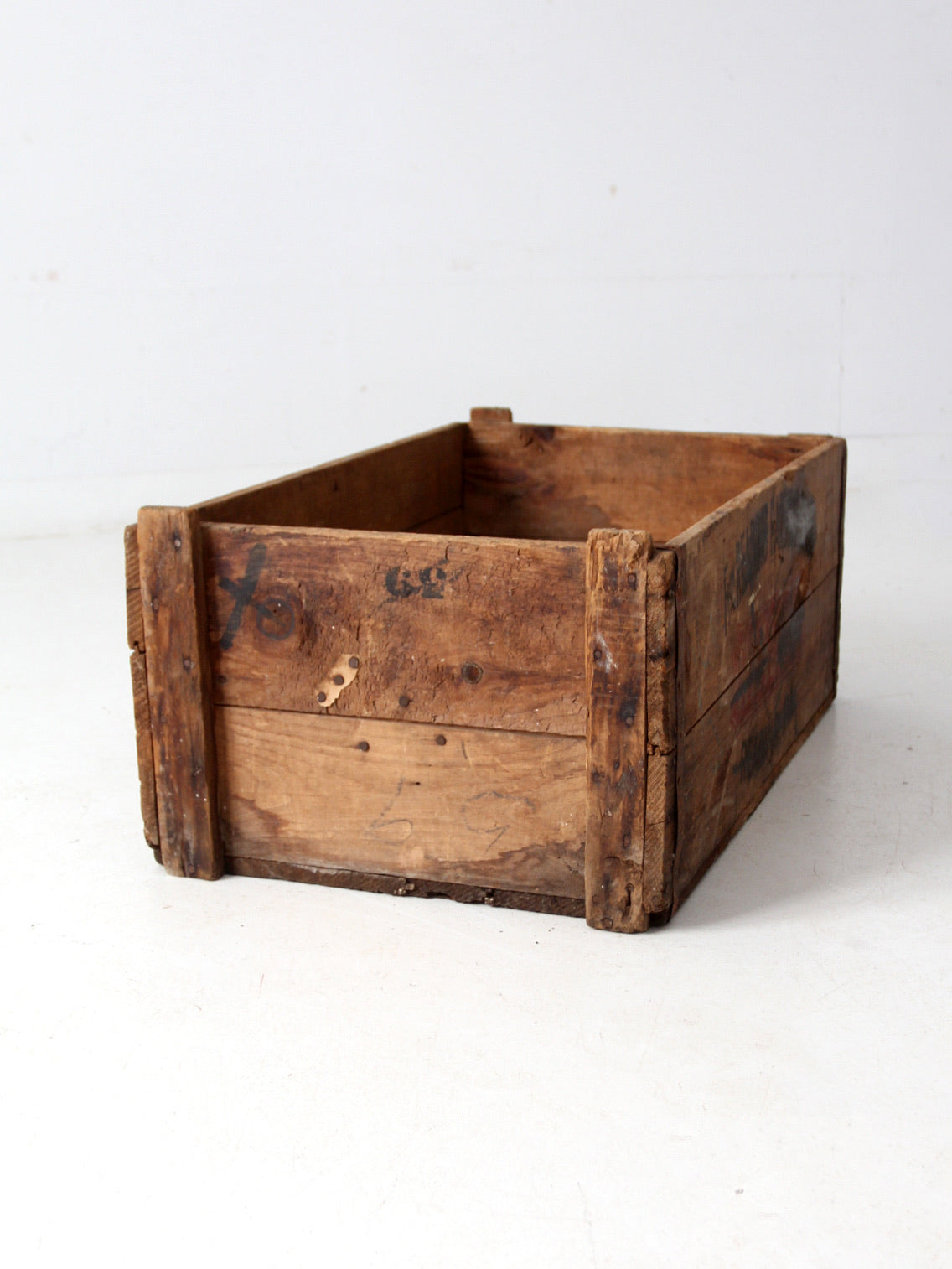 antique Reading Hardware Co wood crate