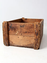 antique Reading Hardware Co wood crate