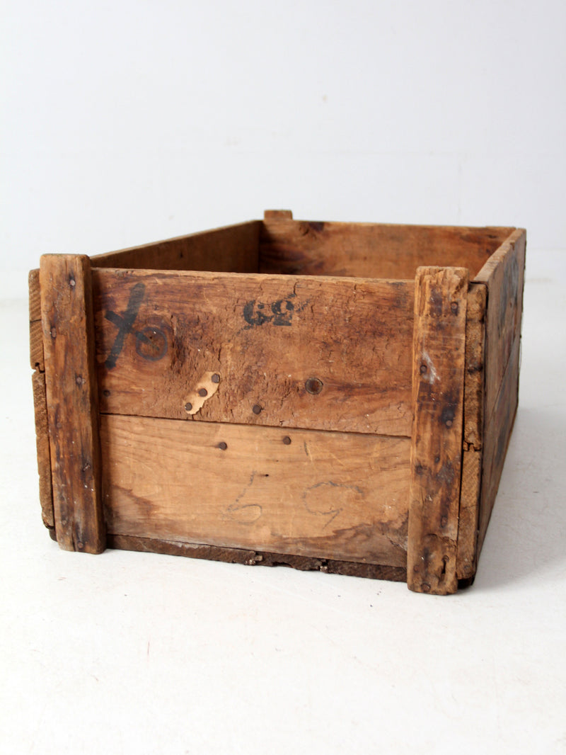 antique Reading Hardware Co wood crate