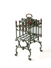 antique cast iron magazine rack