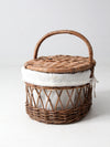 vintage wicker picnic basket