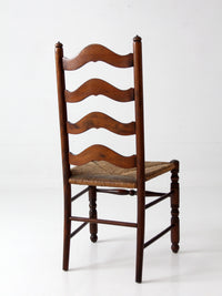 vintage French Provincial ladderback rush seat chair