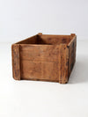 antique Reading Hardware Co wood crate