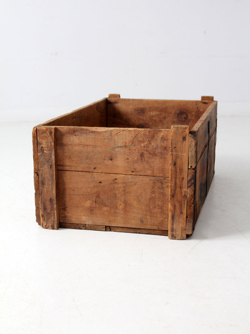 antique Reading Hardware Co wood crate