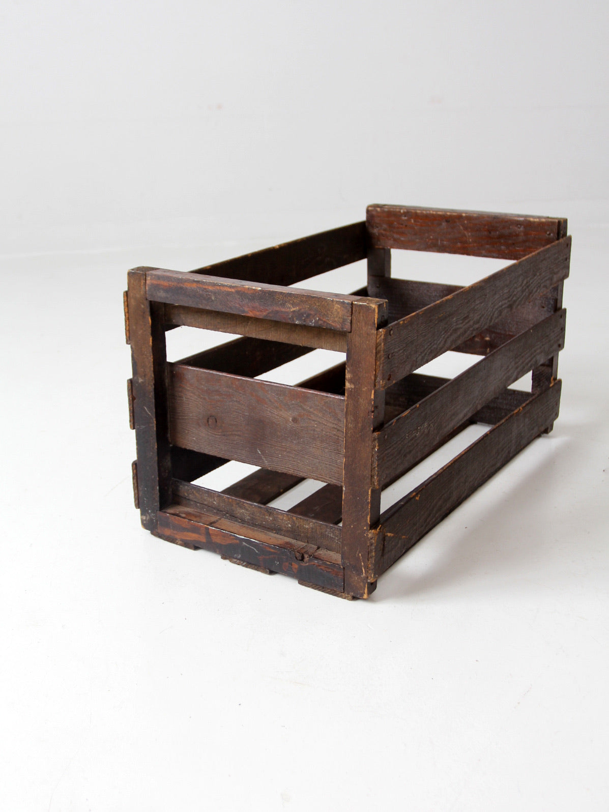 antique wooden fruit crate box