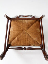 vintage French Provincial ladderback rush seat chair