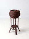 vintage wicker plant stand