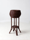 vintage wicker plant stand