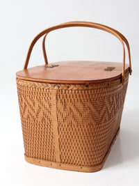 mid-century Redmon picnic basket set