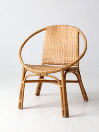 mid-century rattan chair