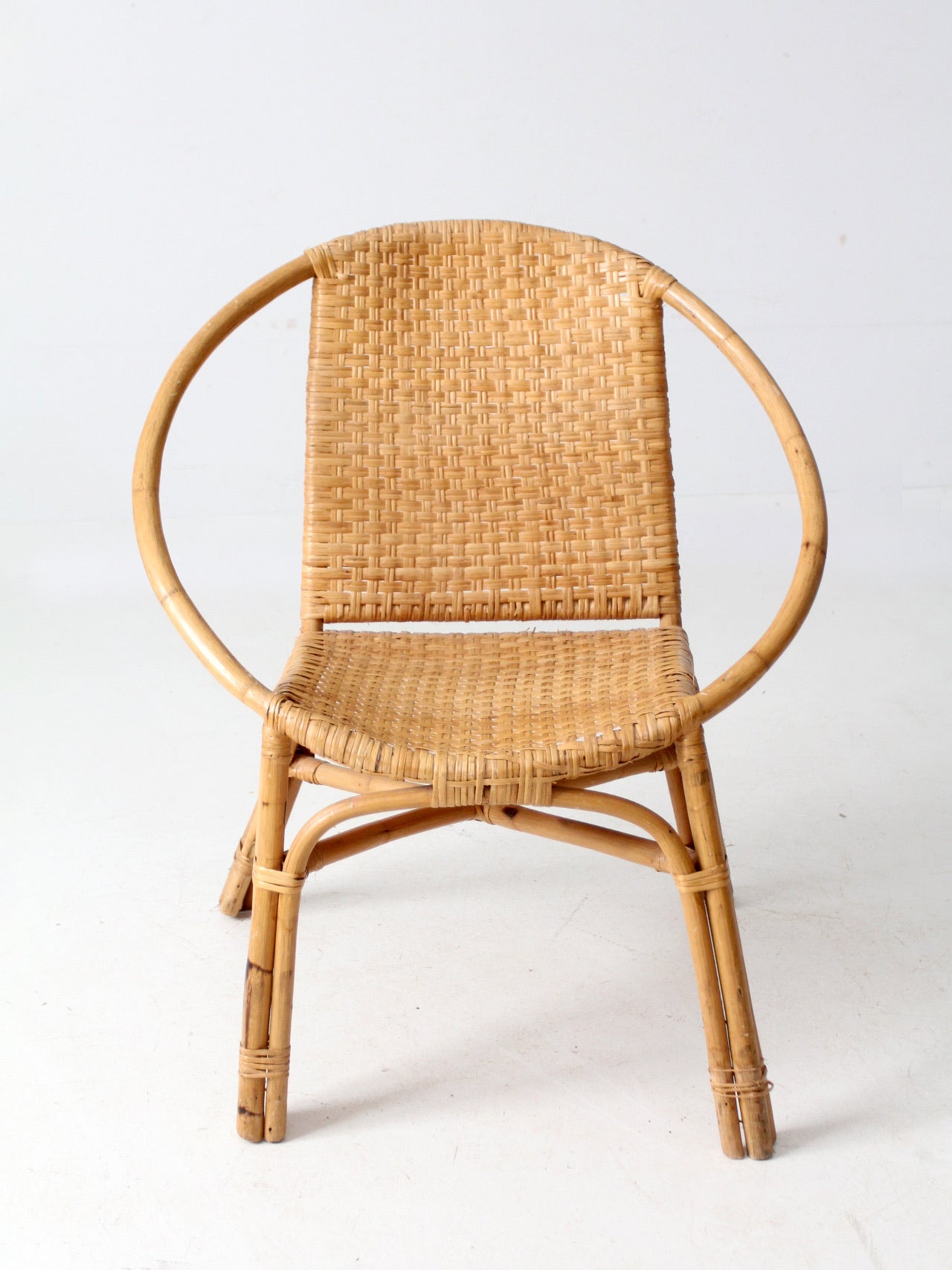 mid-century rattan chair