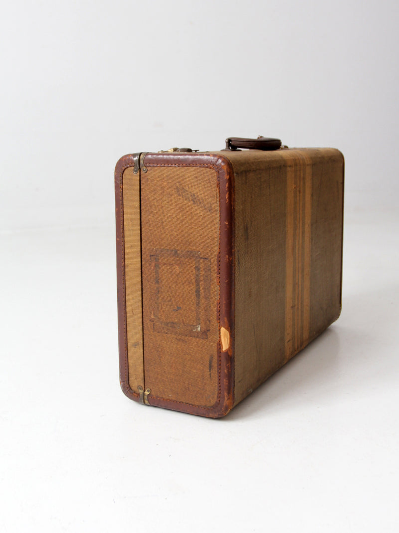 vintage stripe suitcase
