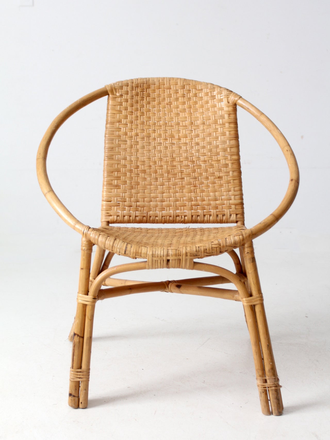 mid-century rattan chair