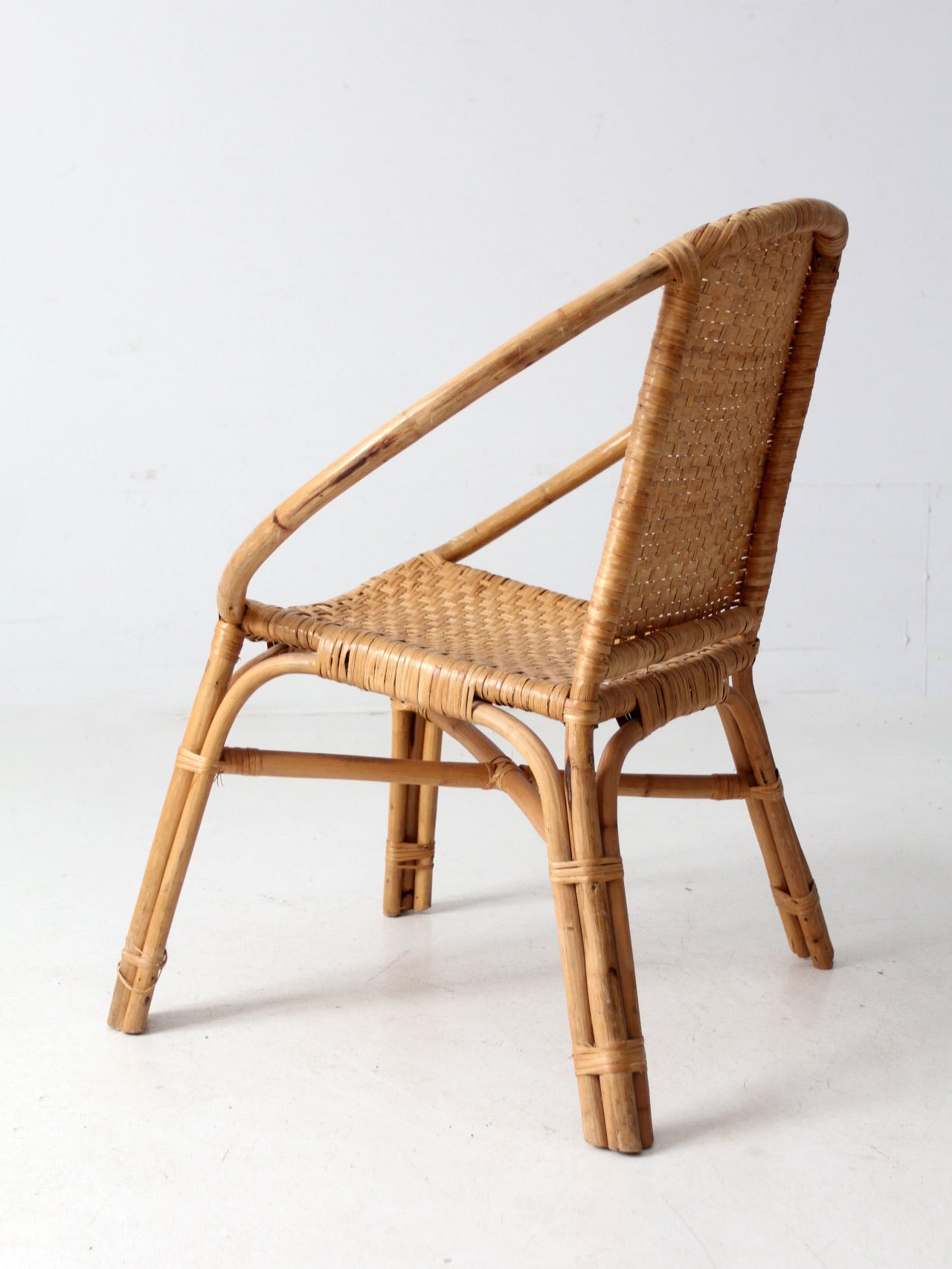 mid-century rattan chair