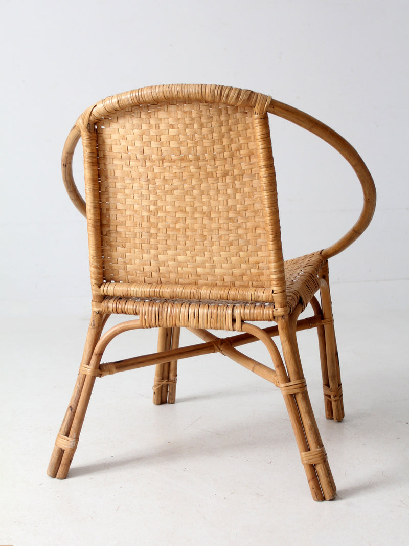 mid-century rattan chair