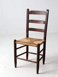 antique rush seat chair