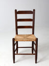 antique rush seat chair