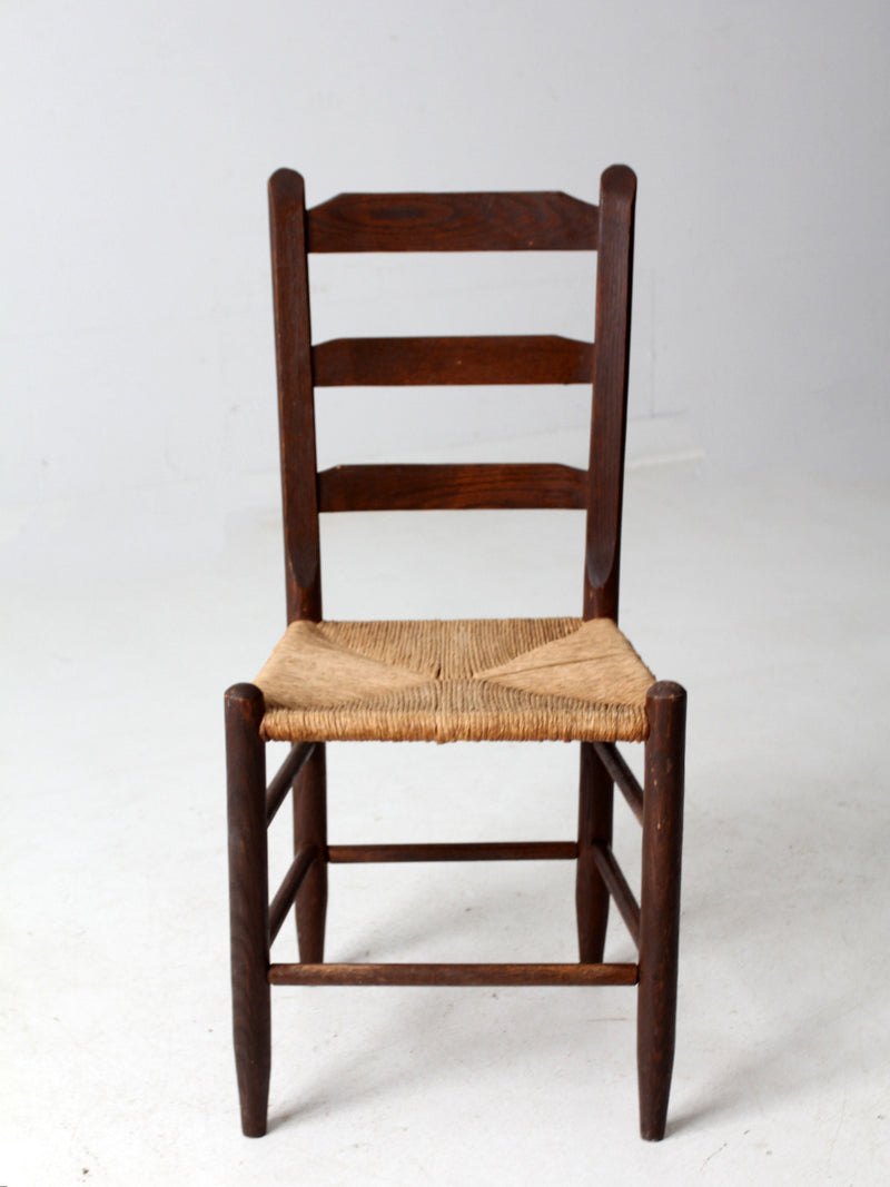 antique rush seat chair