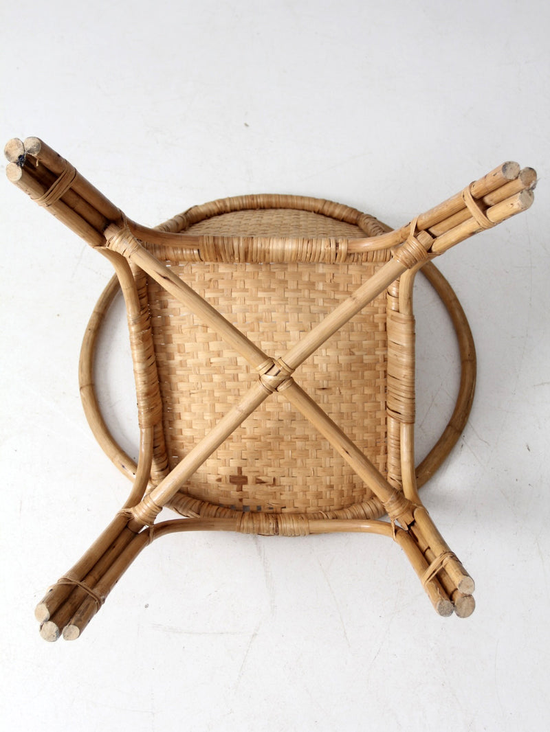 mid-century rattan chair