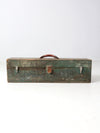 vintage green wood tool box