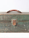 vintage green wood tool box