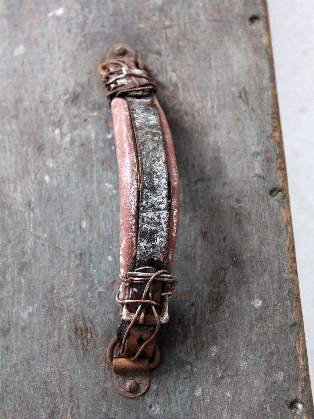 vintage green wood tool box