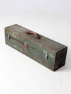 vintage green wood tool box