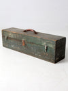vintage green wood tool box