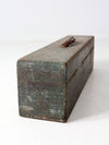 vintage green wood tool box