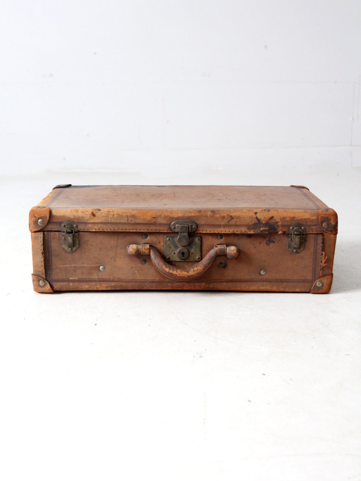 antique leather suitcase