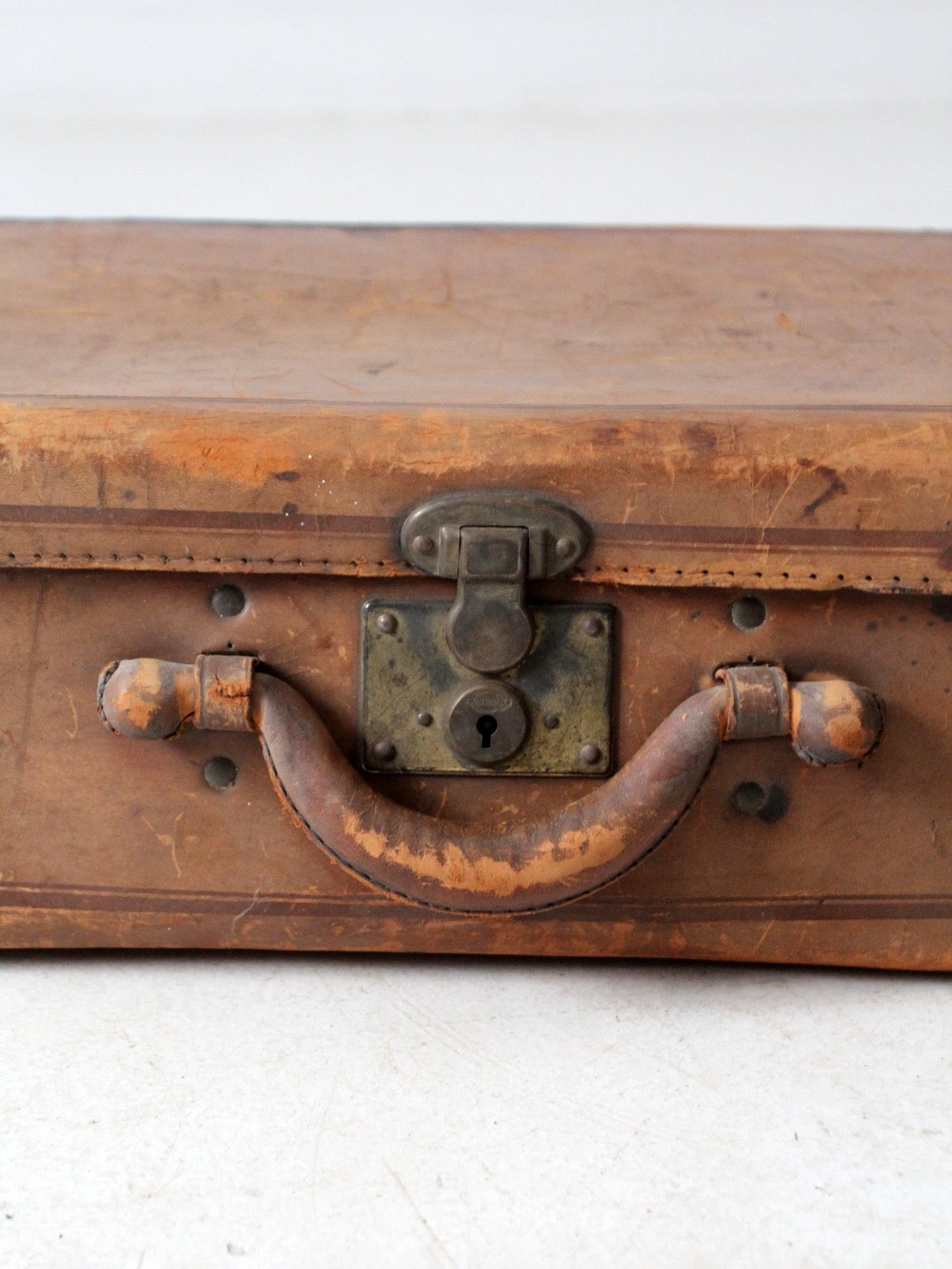 antique leather suitcase