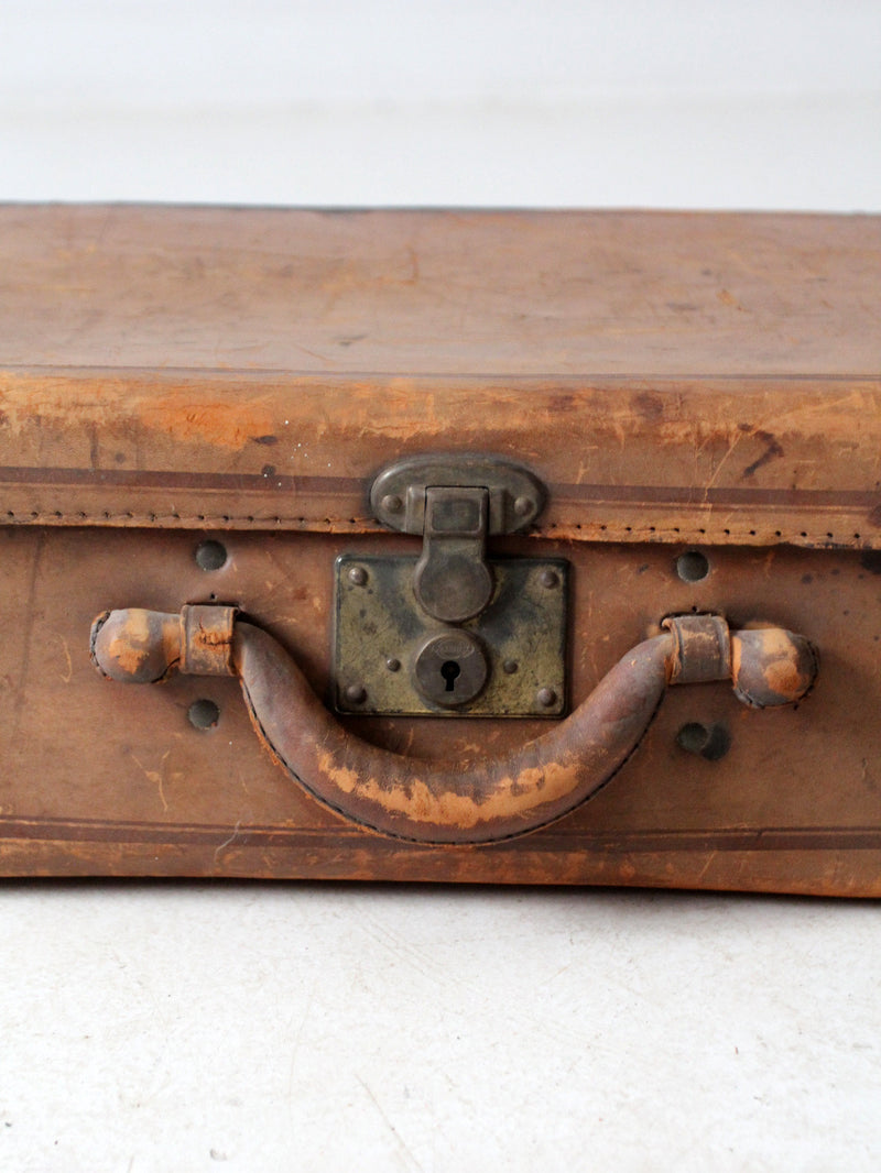 antique leather suitcase