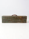 vintage green wood tool box